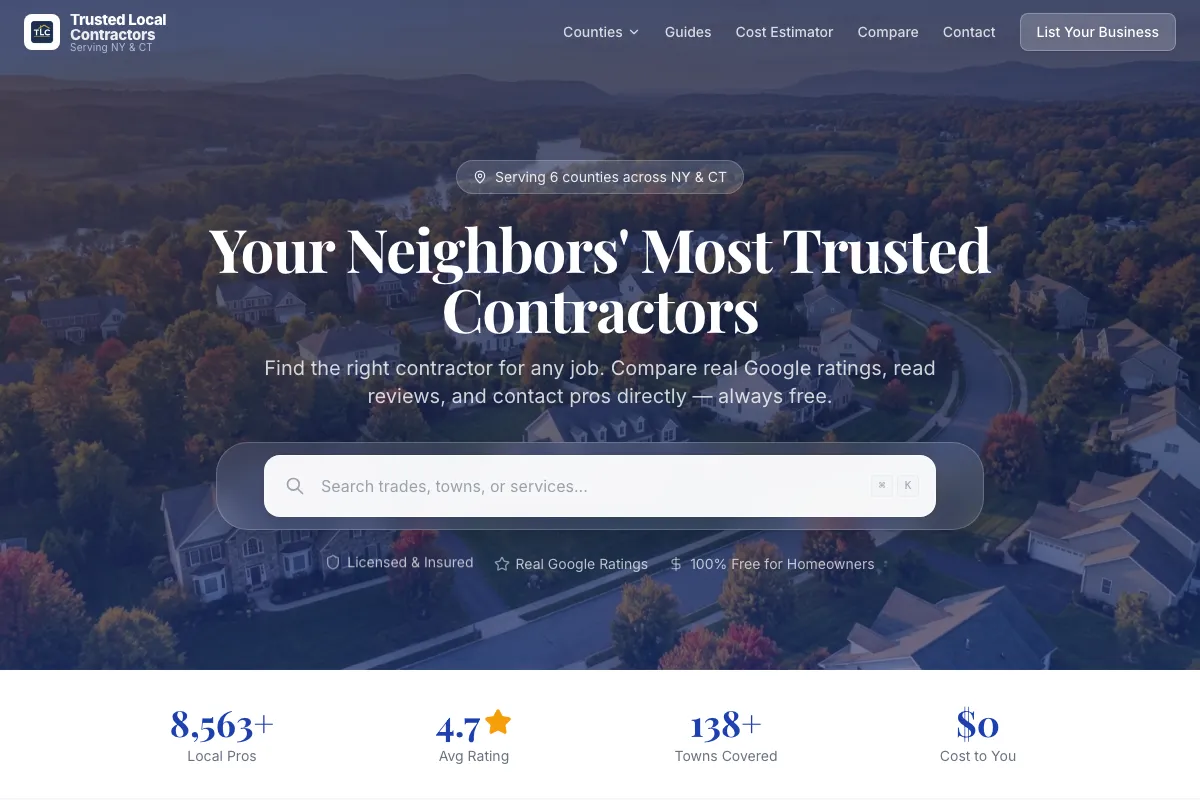 Trusted Local Contractors screenshot