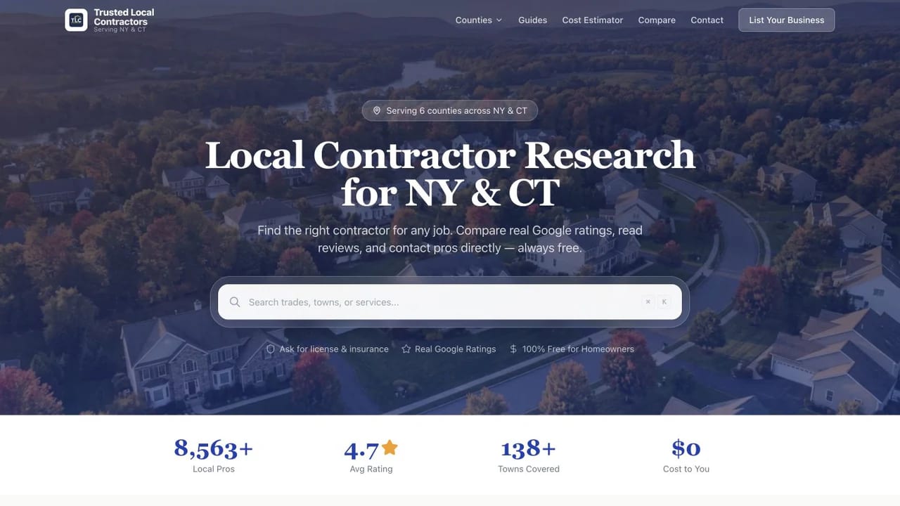Trusted Local Contractors screenshot