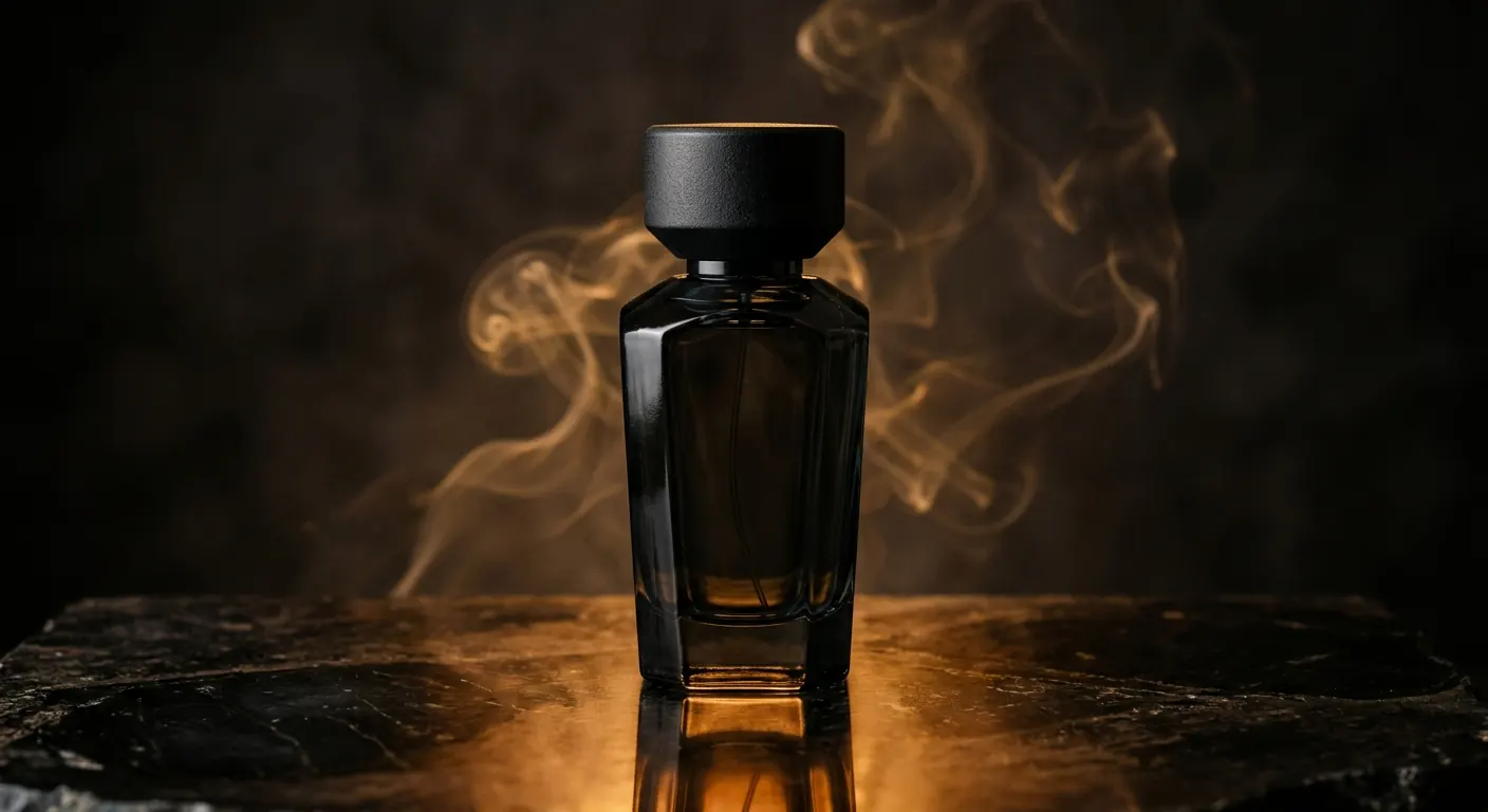 Ember & Oud fragrance product photography